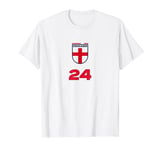 England Fan 24th Man Women Kids English Cross Flag Team T-Shirt