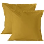 Happyfriday - Housse de coussin Basic Moutarde 60 x 60 cm 2 Unités