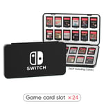 Data Frog-Boîte De Rangement Pour Nintendo Switch,-Carte,Étui De Jeu,Boîtier De Cartouche Oled,Couverture,24 En 1 - Type Black