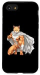 Coque pour iPhone SE (2020) / 7 / 8 Cape rouge de super-héros pour chat et chaton orange