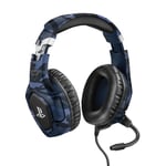 TRUST GXT 488 Forze-B PS4 Headset (blå) 3.5mm minijack, 1.2m kabel, for PC & PS4, pop filter