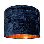 Modern Crushed Velvet Lamp Shade with Shiny Paper Inner