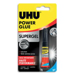 Uhu Colle super gel UHU en tube de 3 gr - Répare et colle fortement rapidement Pour les surfaces poreuses