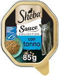 Sheba Sauce Lover Lot de 22 barquettes de 85 g de Nourriture Humide pour Chat, au Thon, 1870 g au Total