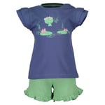 BLUE SEVEN Girls Set med 2 T-shirt + Shorts jeans blå