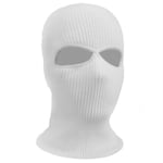 2 st 2 hål stickad full face skidmask vinterbalaclava ansiktsmask för utomhussporter