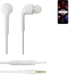 Earphones pour Asus ROG Phone 5s Pro in ear headset stereo blanc