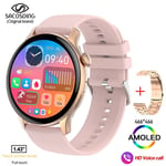 Montre Connectée Amoled Full Touch Pour Hommes Et Femmes,Appel Bluetooth,Fitness,Étanche Ip68,Horloge Et Boîte,Android Et Ios,2023 - Type Sa-Alpha-1 S Gold A