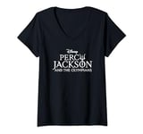 Womens Disney Percy Jackson and the Olympians Series Title Logo V-Neck T-Shirt