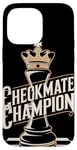 Coque pour iPhone 14 Pro Max Champion Échec Et Mat Passionnés de Jeu