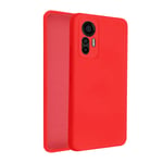 Xiaomi 12 Lite Case Silicone Semi-rigid Soft-touch Thin Red