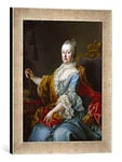 Kunst für Alle 'Image encadrée de Martin Van Meytens Le Jeune Maria Theresia/M. Meytens en Pression dans Le Cadre de Photos, 30 x 40 cm Fait Main de qualité, Argent Raya