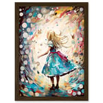 Artery8 Alice in Wonderland Clocks Down the Rabbit Hole Artwork Framed Wall Art Print A4