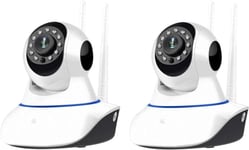 AntDau71 - Kit 2 caméras de Surveillance IP Caméra Wi-FI HD 720p motorisée Infrarouge avec Application YOOSEE antivol et Anti-Intrusion