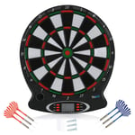 Yivibe Dart Games, Electronic 6pcs Darts Hanging Dart Target, 1pc Target Board Great Gift House Play for Kids Birthday Gift