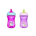 Chicco Advanced Cup Gobelet anti-goutte pour enfants, 266 ml, tasse Biberon 12 mois pour apprendre à boire, gobelet avec paille et bec ergonomique et valve facile à saisir, sans BPA, rose ou violet