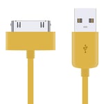 5 Pack of 1 Metre Extra Long Yellow 30-Pin USB Data Sync Charging Cable Charger Lead Compatible with Apple iPhone 4 4S 3G 3GS Apple iPad 1st 2nd 3rd Gen iPod 5th Gen