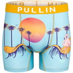 Boxers Pullin  Boxer Long Homme Microfibre FLAMINGOS Ciel