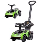 AIYAPLAY Lamborghini 2 in 1 Baby Ride on Push Car Toddler Push Along Car, Green