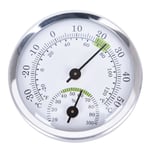 Inomhus analog luftfuktighet Temperaturmätare Hygrometer Silver