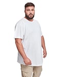 Urban Classics Homme Manches Courtes Ourlet Arrondi Col Rond Basique Streetwear Minimaliste 100 pourcent Coton Jersey, Ajustée, Coton, Blanc (White 220), XL