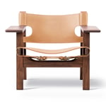 Fredericia Furniture - The Spanish Chair, Oljad valnöt, Natur läder - Fåtöljer - Børge Mogensen - Beige - Trä