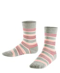 FALKE Mixed Stripe, Chaussettes Mixte Enfant, Coton, Gris (Storm Grey 3820), 27-30 (3-6 ans), 1 Paire