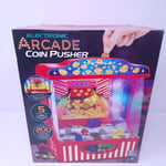 Electronic Arcade Coin Pusher | LED Lights + Music | Coins Capsules Prizes | NEW