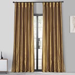 HPD Half Price Drapes PTCH-BO404-84 Rideaux occultants pour Chambre à Coucher – Taffetas Imitation Soie 127 x 213 cm (1 Panneau), épice dorée