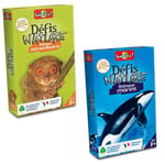 Bioviva - Défis Nature - Lot de 2 Jeux Défis Nature Animaux Extraordinaires et Animaux Marins - Jeux de société ludique - Jeux Bienveillants pour Petits et Grands Dès 7 Ans - Fabriqué en France