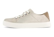 TOMS Femme Kameron Lacets Chaussure de Gymnastique, Chamois en Daim métallique Champagne, 37 EU