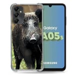 Cokitec Coque Renforcée pour Samsung Galaxy A05S Chasse Sanglier Bois