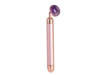 (Jade Roller Massager Electric Pink Handle And Amethyst Jade)