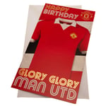 Manchester United FC Retro Shirt Birthday Card