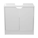 URBNLIVING Full Pedestal Bathroom Sink Cabinet Under Basin Unit Cupboard Storage Furniture (White)