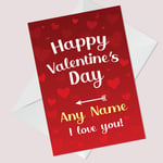 PERSONALISED Valentines Day Card For Him Her LOVE Boyfriend Girlfriend Husband