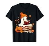 Cute Ghost Reading Book Lovers Halloween Ghost Coffee Cozy T-Shirt