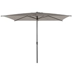 Hespéride - Parasol droit rectangulaire Loompa Taupe