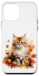 Coque pour iPhone 12 mini Cute Fall Cat With Autumn Pumpkins For Girls And Cat Grandma