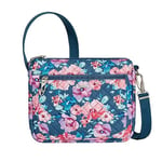 Travelon Anti-Theft Classic Small East/West Crossbody Bag, Blossom Floral