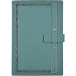 A5 Ruled Notebook, Kreativa insättningsböcker med spänne, Tjockt linjerat papper Kompositionsbok 320 sidor för kontor skola hem, 14,5 x 21 cm (grön) Green