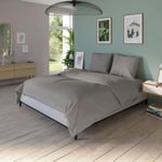 Housse de couette - 260 x 240 cm - Coton - Antibactérien - Taupe