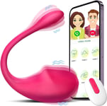 Mini Vibrø-másséur Femme Sans Fil Silicone,App Bluetooth Sèxtôyse Wearable Couple Plàisìr,Silencieux Telecommande à Distance Sx1(Q588)