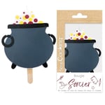 ScrapCooking - Bougie Sorcier XXL - Grande Bougie Anniversaire Chaudron Magique - Décoration Bois Paraffine Gâteau - Accessoire Fête - Déco Pâtisserie Enfant Fille Garçon Magie - 0343