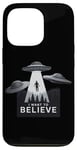 iPhone 13 Pro I Want to Believe UFO Alien Abduction Funny Alien Lover Area Case