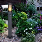 Lampadaire chemin lumineux détecteur de mouvement lampadaire extérieur lampes de jardin anthracite IP44, lampadaire patio balcon, acier inoxydable