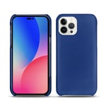 Coque cuir Apple iPhone 14 Pro Max - Coque arrière - Bleu - Cuir lisse - Neuf