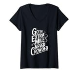 Womens Go The Extra Mile It's Never Crowded V-Neck T-Shirt