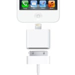 iPhone 8 Pin til 30 Pin Adapter - Hvid