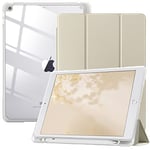 TiMOVO Étui Compatible avec Nouvel iPad 9ème Gén 2021, iPad 8ème Génération 2020, iPad 7ème Génération 10.2" 2019, Coque de Protection avec Porte-Crayon, Réveil/Veille Automatique, Or Champagne